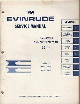 1969 evinrude outboard motor ski twin 33 hp service manual used. - Compresores grasso manual serie rc 10.
