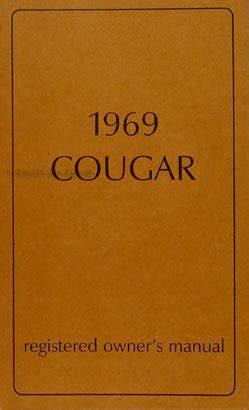 1969 mercury cougar owners manual reprint. - Download do manual do noteboock cce j33p.