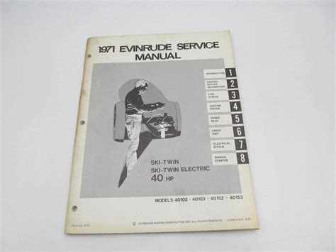 1971 evinrude outboard ski twin ski twin electric 40 hp models service manual. - John deere gator 550 s4 service manual.