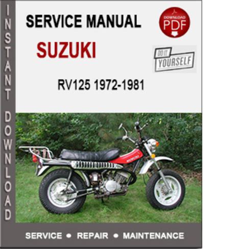 1972 1981 suzuki rv125 rv 125 service repair manual. - El arte culinario de chilapa, guerrero.
