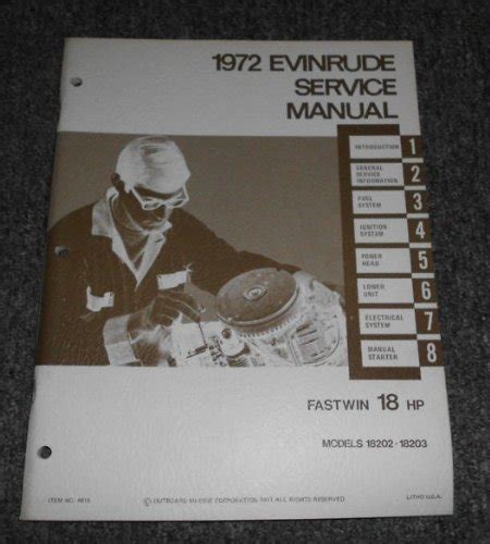 1972 evinrude fastwin 18 hp service manual oem. - Manual de servicio del taller kawasaki kz1300 1979 1983.