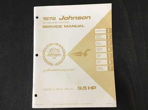 1972 johnson outboard service manual 50th anniversary series. - Harley davidson sportster electrical diagnostic manual.