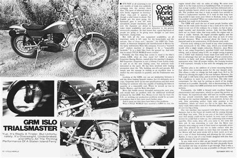 1973 GRM Moto ISLO 250 Trialsmaster AHRMA Trials Transmission …