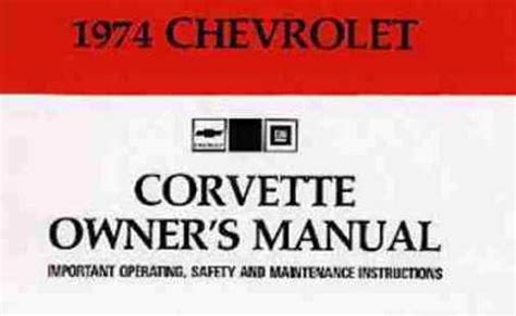 1974 corvette stingray owners manual reprint 74. - Hp pavilion dv6 repair service manual.