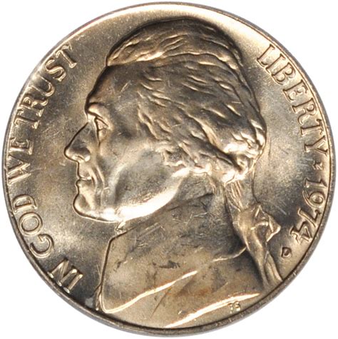 1974 d nickel value. USA Coin Book Estimated Value of 1975-S Jefferson Nickel (Proof Coin) is Worth $2.88 or more. Click here to Learn How to use Coin Price Charts. Also, click here to Learn About Grading Coins. The Melt Value shown below is how Valuable the Coin's Metal is Worth (bare minimum value of coin). 