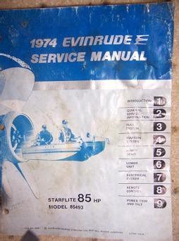 1974 evinrude starflite 85 hp service manual oem 85493. - 2011 ram 2500 diesel shop manual.