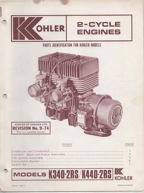 1974 kohler snowmobile two cycle engine parts price list manual. - Kleppner introduction to mechanics solutions manual.