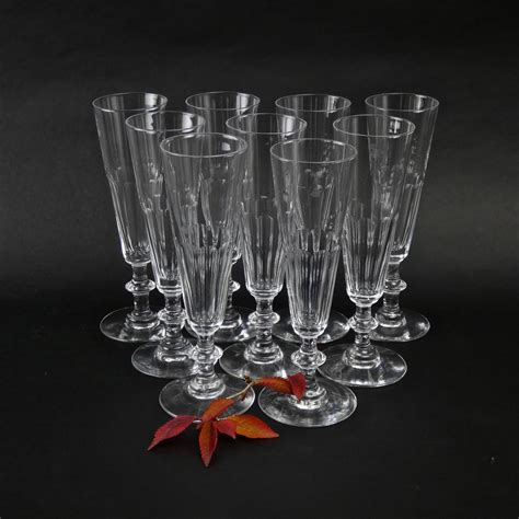 1975 Goblets 2 by S.T. Millard Tapered Flutes Cut Glass Crystal