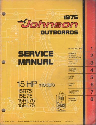 1975 johnson outboards 15 hp models service shop repair manual factory oem. - Maytag dishwasher quiet 100 series manual.