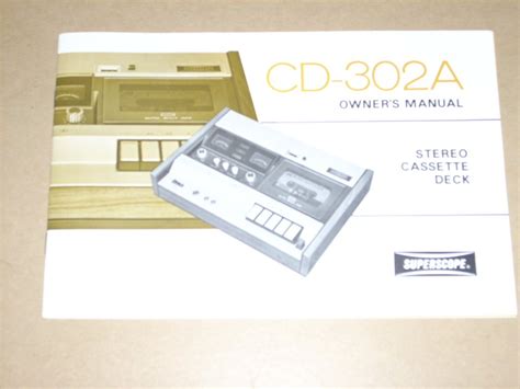 1975 superscope cd 302a stereo cassette deck owners manual. - Aanteekeningen en opmerkingen betrekkelijk den aziatischen braakloop te gouda.