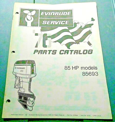 1976 evinrude 85 hp service manual 85693 oem. - Suzuki df115t outboard motor owners manual.