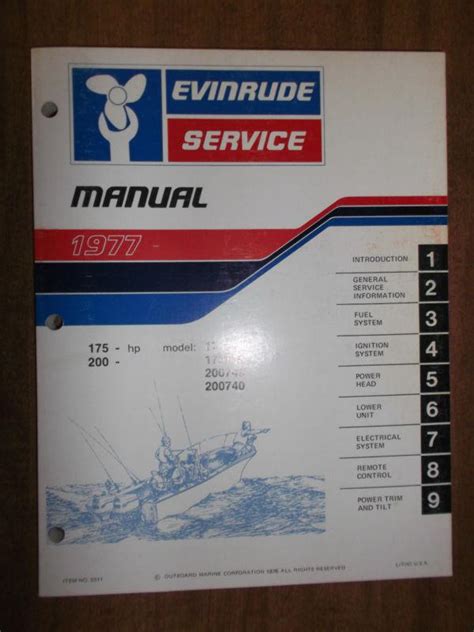 1977 175 hp evinrude service manual. - Principi del manuale di istruttori relativi al caso economico.