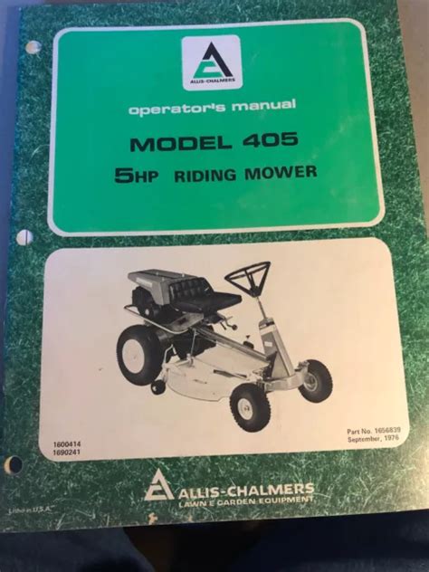 1977 allis chalmers 5hp riding mower operators manual. - 1969 25 hp johnson service manual.