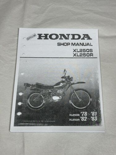 1978 1979 1980 1981 1982 1983 honda xl250s xl250r service shop repair manual oem. - Erinnerungen aus den jahren 1837, 1838 und 1839.