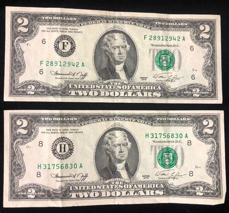 Fast delivery and a breeze to buy from. <p>This 1978 two dollar bill is a must-have for any currency collector. Its unique design and historical significance make it a valuable addition to any collection. The bill features a portrait of Thomas Jefferson on the front and an engraving of the signing of the Declaration of Independence on the back..