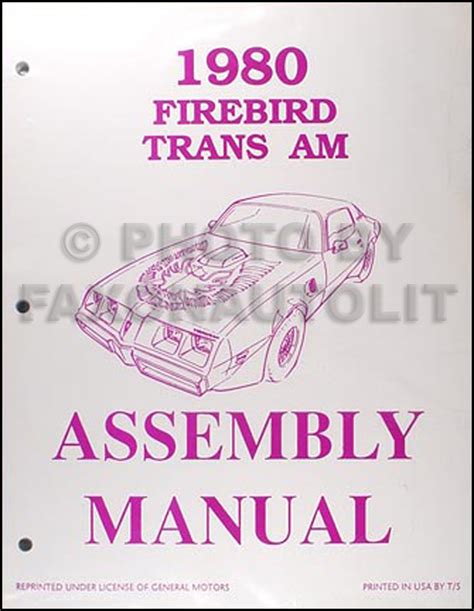 1980 pontiac firebird assembly manual turbo trans am formula esprit. - Observaciones registrales y sus revocatorias por el tribunal registral.