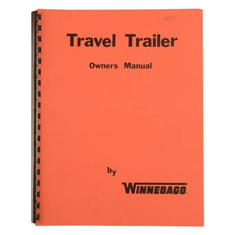 1980 winnebago travel trailer ownersoperators manual. - Función técnica del síndico en la ley 11.719.