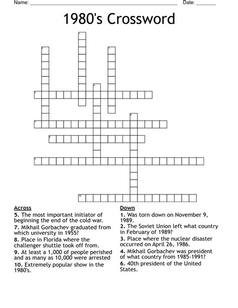 Worms (1980s Toys) Crossword Clue Answers. Find the latest crossword clues from New York Times Crosswords, LA Times Crosswords and many more. Enter Given Clue. ... 1980s Chrysler compact 2% 3 ALF: 1980s TV extraterrestrial 2% 4 WHAM: 1980s pop duo 2% .... 