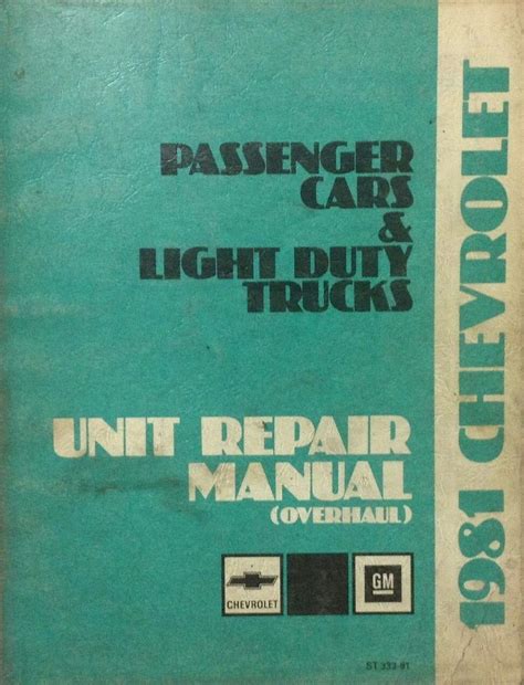 1981 chevrolet unit repair manual overhaul passenger cars light duty trucks auto. - Beethovens piano music a listeners guide unlocking the masters series no 23.
