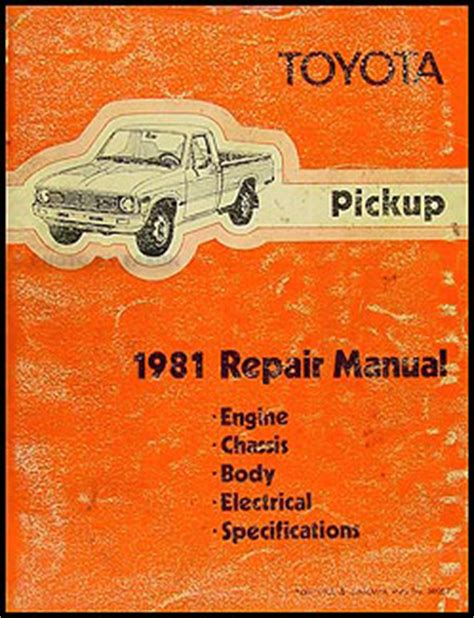 1981 toyota hilux pickup factory service manual. - Bibliografía fundamental sobre la literatura española.