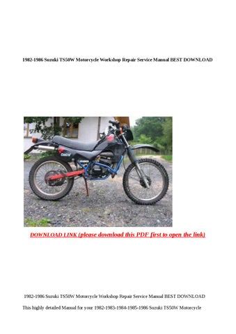1982 1986 suzuki ts50w motorcycle workshop repair service manual best. - A womans guide to weight training.