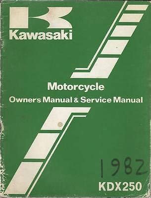 1982 kawasaki motorcycle kdx250 service manual. - Geschichte des dorfes lübzin in pommern.