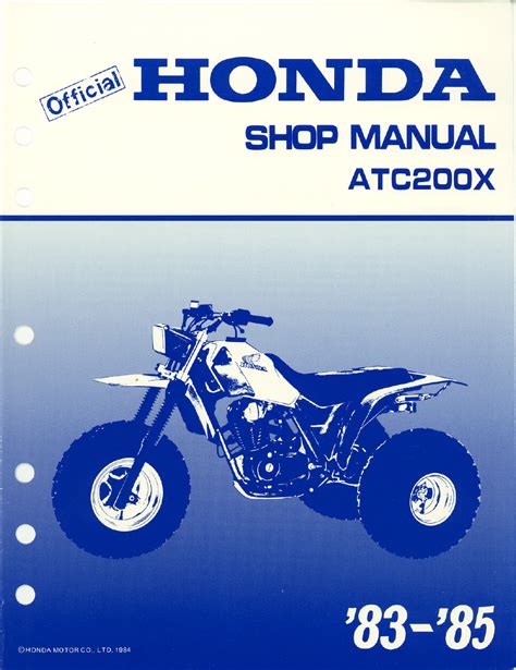 1983 1984 1985 honda atc 200x 3 wheeler service repair manual atc200x improved. - Water treatment plant residuals field guide.