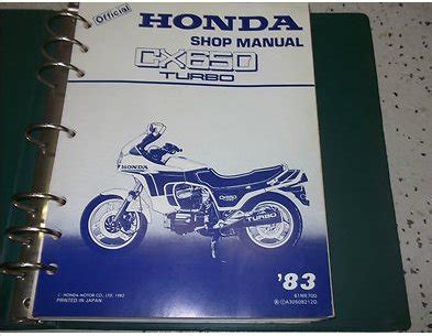1983 83 honda cx650 turbo cx 650 service shop repair manual oem dealership x. - Mitsubishi mt160 180 repair manual part 1.