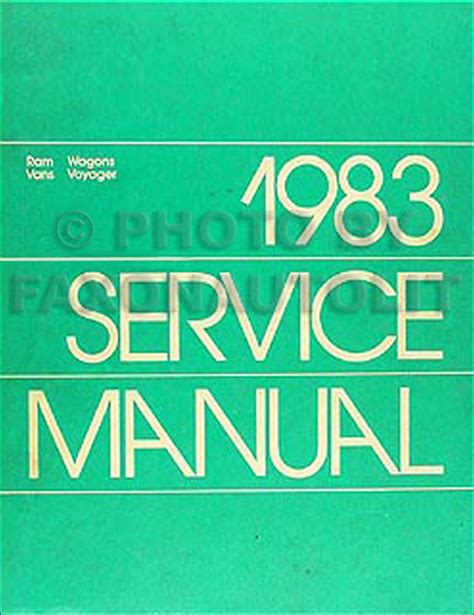 1983 dodge ram van shop manual. - Deutz 9190 2 4 wd engine only service manual.