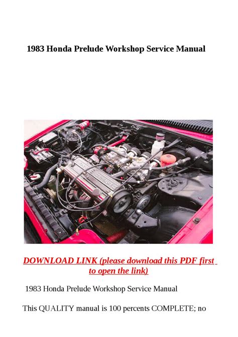 1983 honda prelude workshop service manual. - Suzuki swift 1300 officina riparazione manuale download 1989 1995.