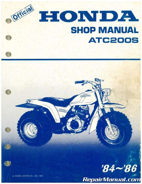 1984 1986 honda atc200s workshop repair manual. - Workshop manual for ford focus 2006.