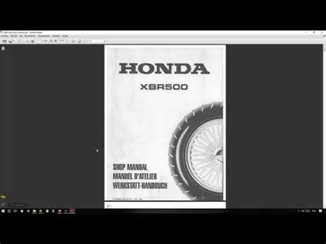 1984 1989 honda xbr 500 service repair workshop manual. - Manuale delle parti del rullo sd70d.
