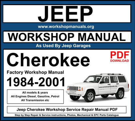 1984 2001 jeep cherokee xj workshop service manual. - Manual scissor lift table handling solutions.