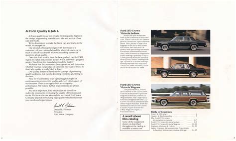 1984 Ford LTD Crown Victoria Vintage Sales Brochure Catalog