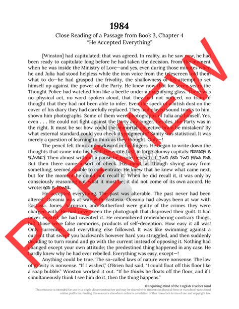 1984 Book 3 Chapter 4 Summary