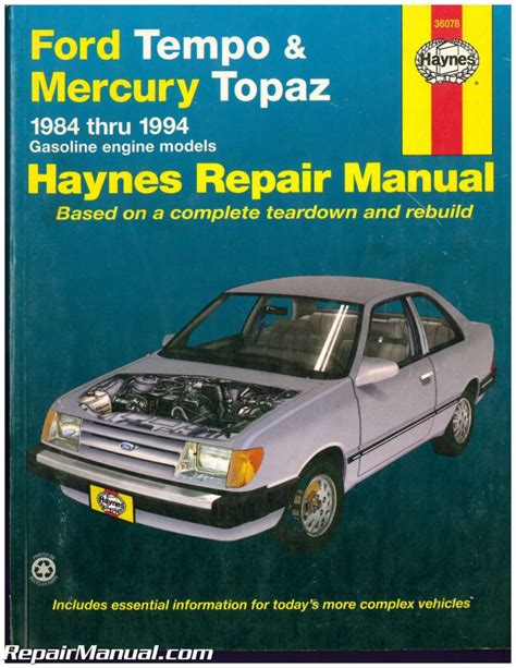 1984 ford tempo and mercury topaz repair shop manual original. - Hino bus air conditioning manual hand.