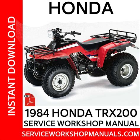 1984 honda trx200 fourtrax 200 atv workshop service repair manual. - Alfa romeo 156 workshop repair service manual.