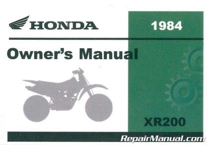 1984 honda xr200 owners manual xr 200. - Olivetti pr2 e specialized printer service repair manual.