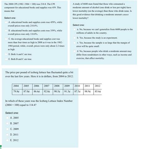 1984 Multiple Choice Applied Practice Answers