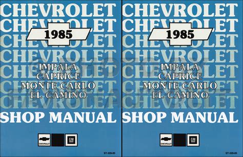 Read 1984 1985 Chevrolet Factory Repair Shop Service Manual Cd Includes Caprice El Camino Impala Malibu Monte Carlo Gmc Caballero 84 85 