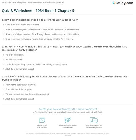 Full Download 1984 Chapter 5 Guide Answers 