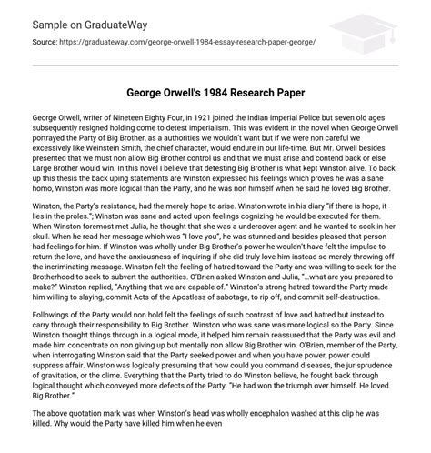 Download 1984 Research Paper 