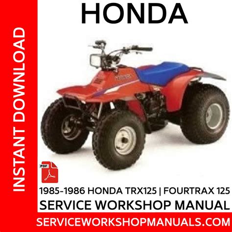 1985 1986 honda trx125 fourtrax atv service repair manual instant. - Manual de historia del derecho español.