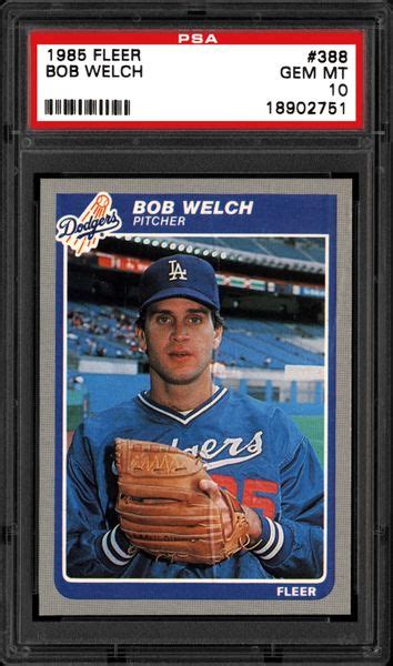 1985 Fleer Bob Welch PSA CardFacts®