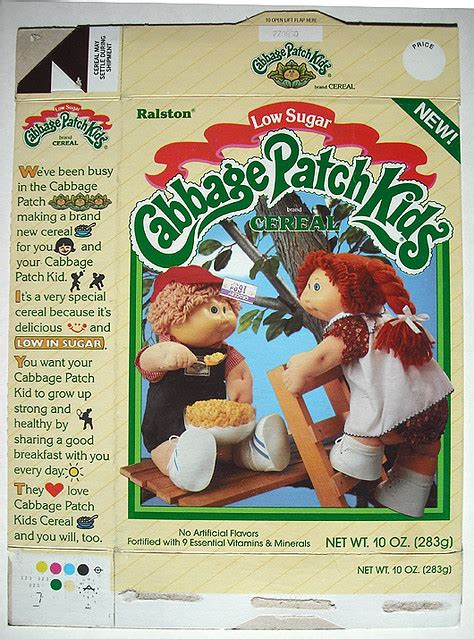 1985 Ralston Cabbage Patch Kids Cereal Box Front - Pinterest