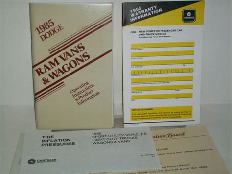 1985 dodge ram van owners manual. - Jp cherok sport service manual switch.