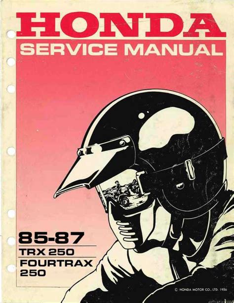 1985 honda fourtrax 250 trx service manual. - Fire emblem radiant dawn character guide.