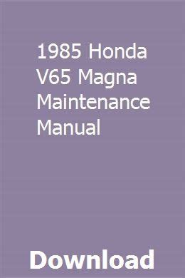 1985 honda v65 magna maintenance manual 5710. - Your guide to happy and stress free living by elmira strange.