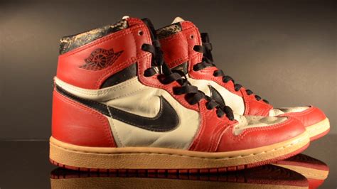 Release Date: 1985 Selling Price: $560,000. The most expensive Air Jordans ever sold at a public auction house is a pair of Michael Jordan's game-worn Air Jordan 1's that Michael Jordan himself signed. Sotheby's sold the record-setting pair of sneakers for $560,000.
