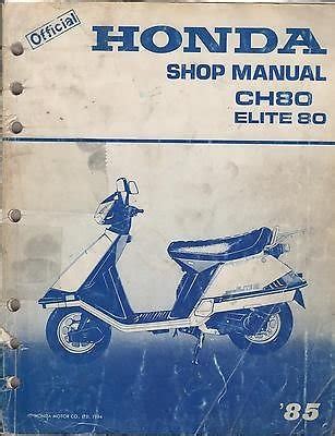 1985 negozio ufficiale honda moto ch80elite 80 manuale del negozio. - Anthologie bilingue de la littérature arabe contemporaine..